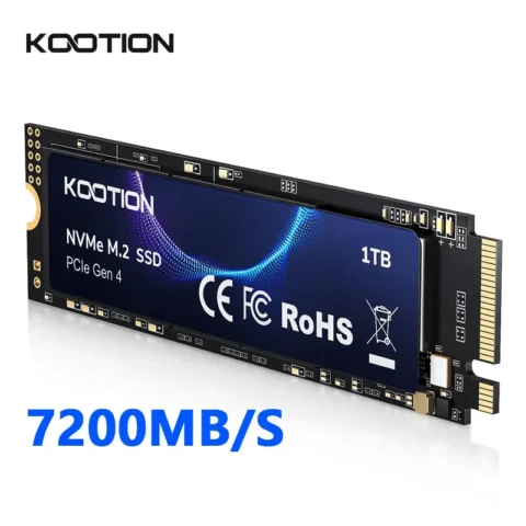 Unidad de Estado Sólido Interna KOOTION de 1 TB NVMe M2 con Disipador de Calor, M.2 Gen4, PCIe 4.0×4 2280 Original, Disco Duro para PS5, Laptop y PC